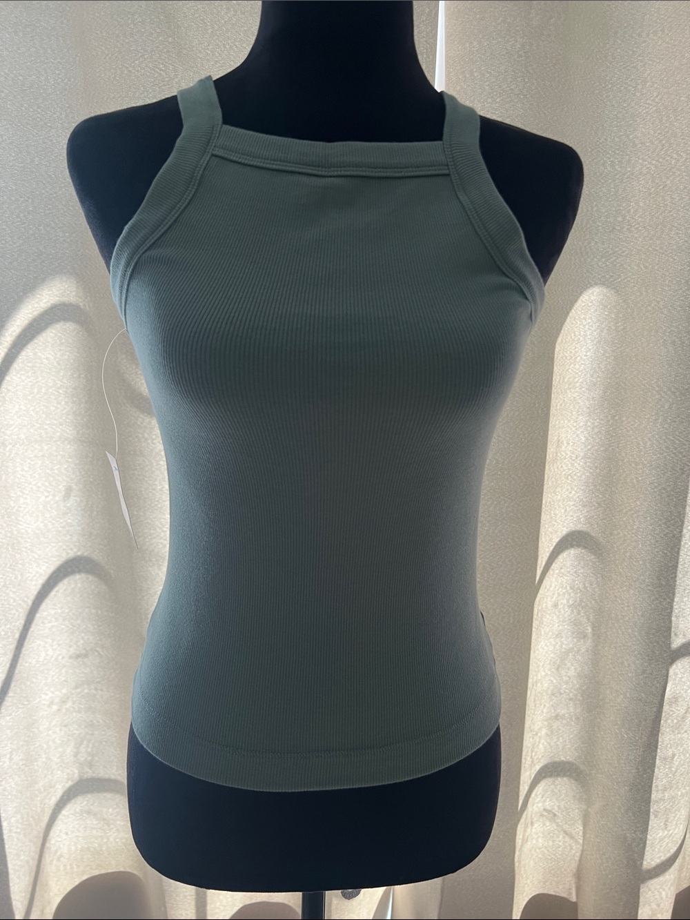 LOFT Ribbed Halter Tank Top - Sage